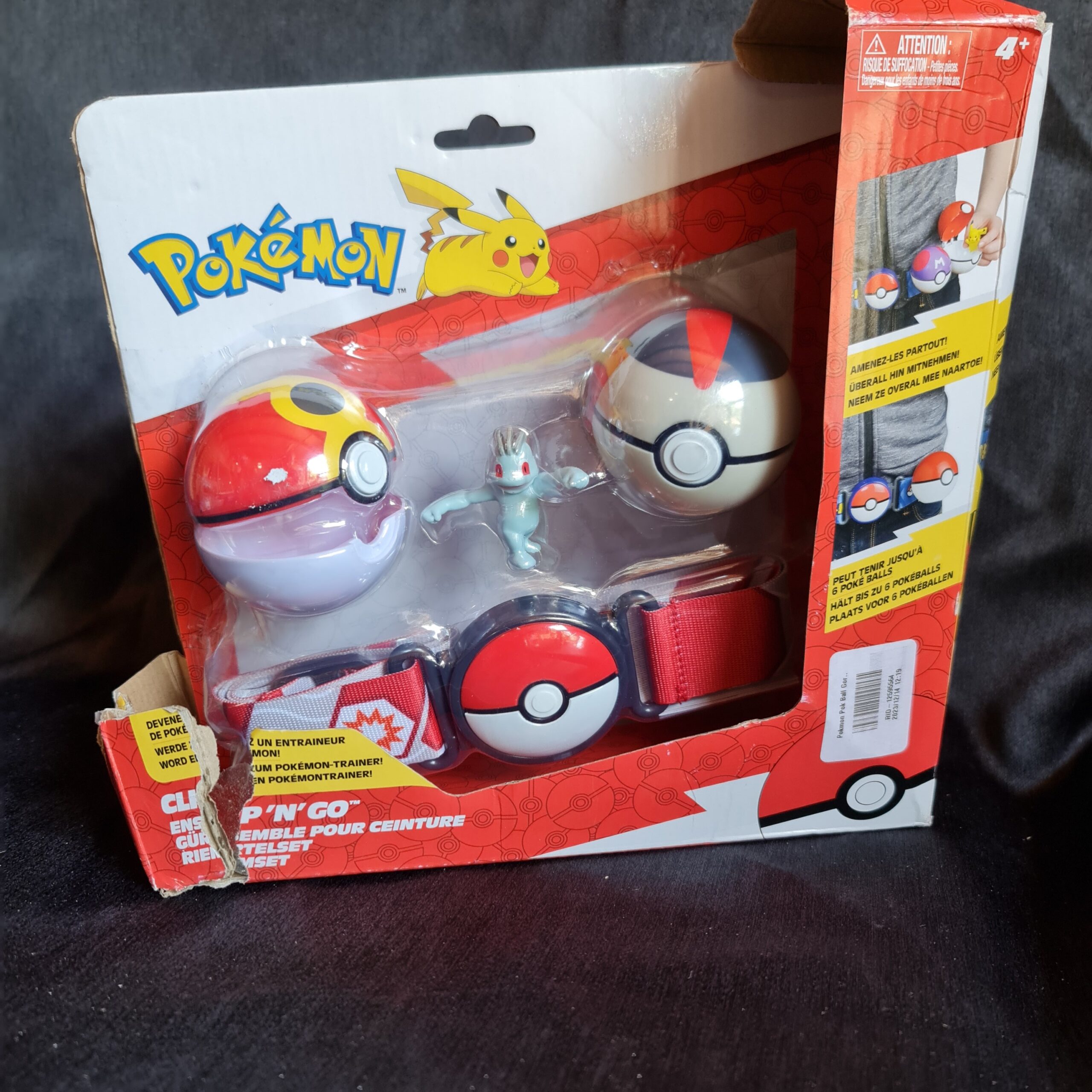 Pokémon Poké Ball Gordelset "Clip 'N' Go" - Repeat Ball, Timer Ball & Machop